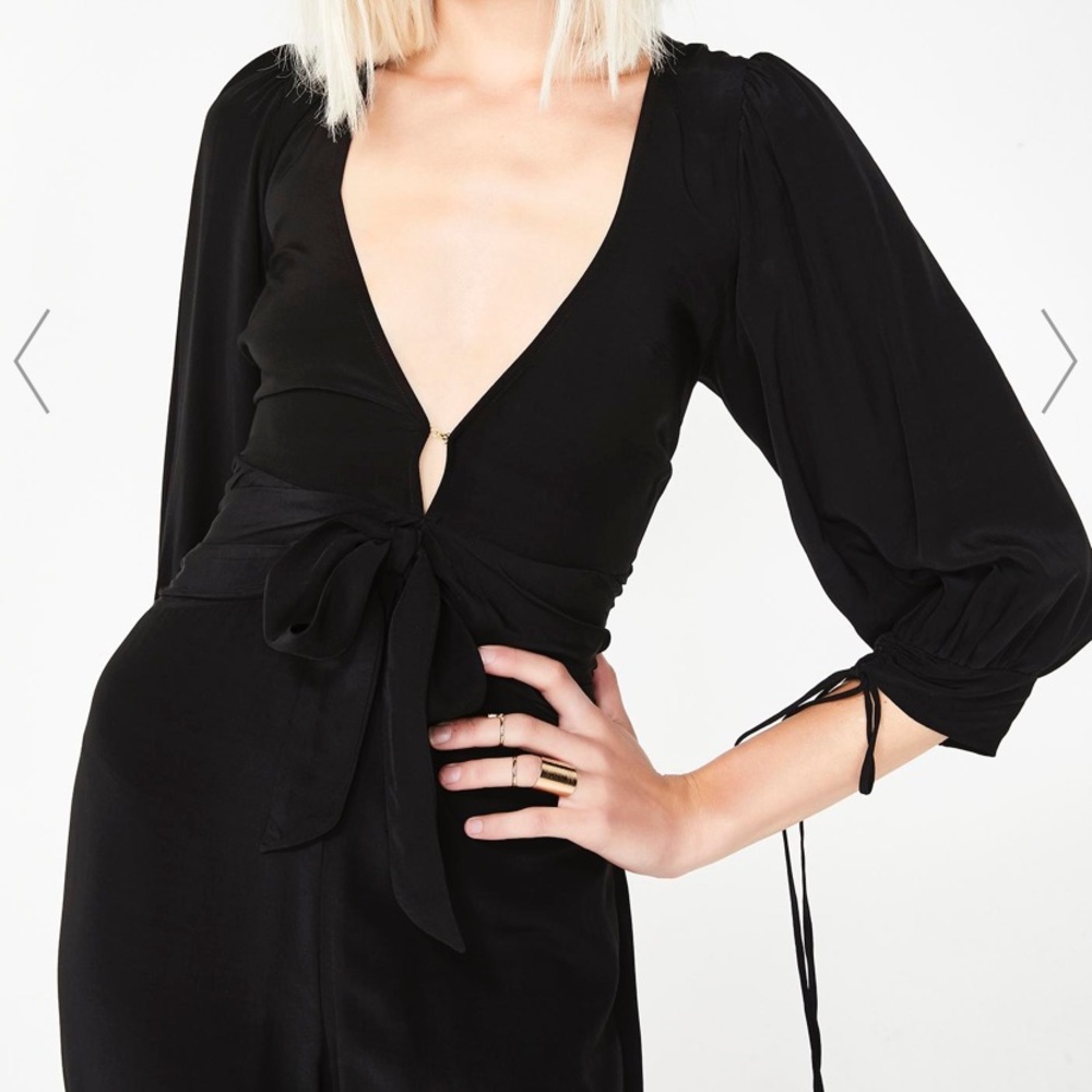 For love & lemons Black Georgi jumpsuit S - Picture 3 of 8